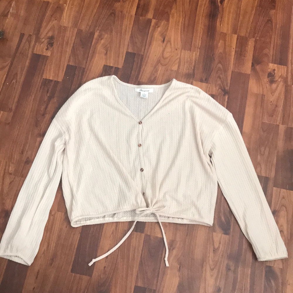 Long sleeve dusted pink shirt
